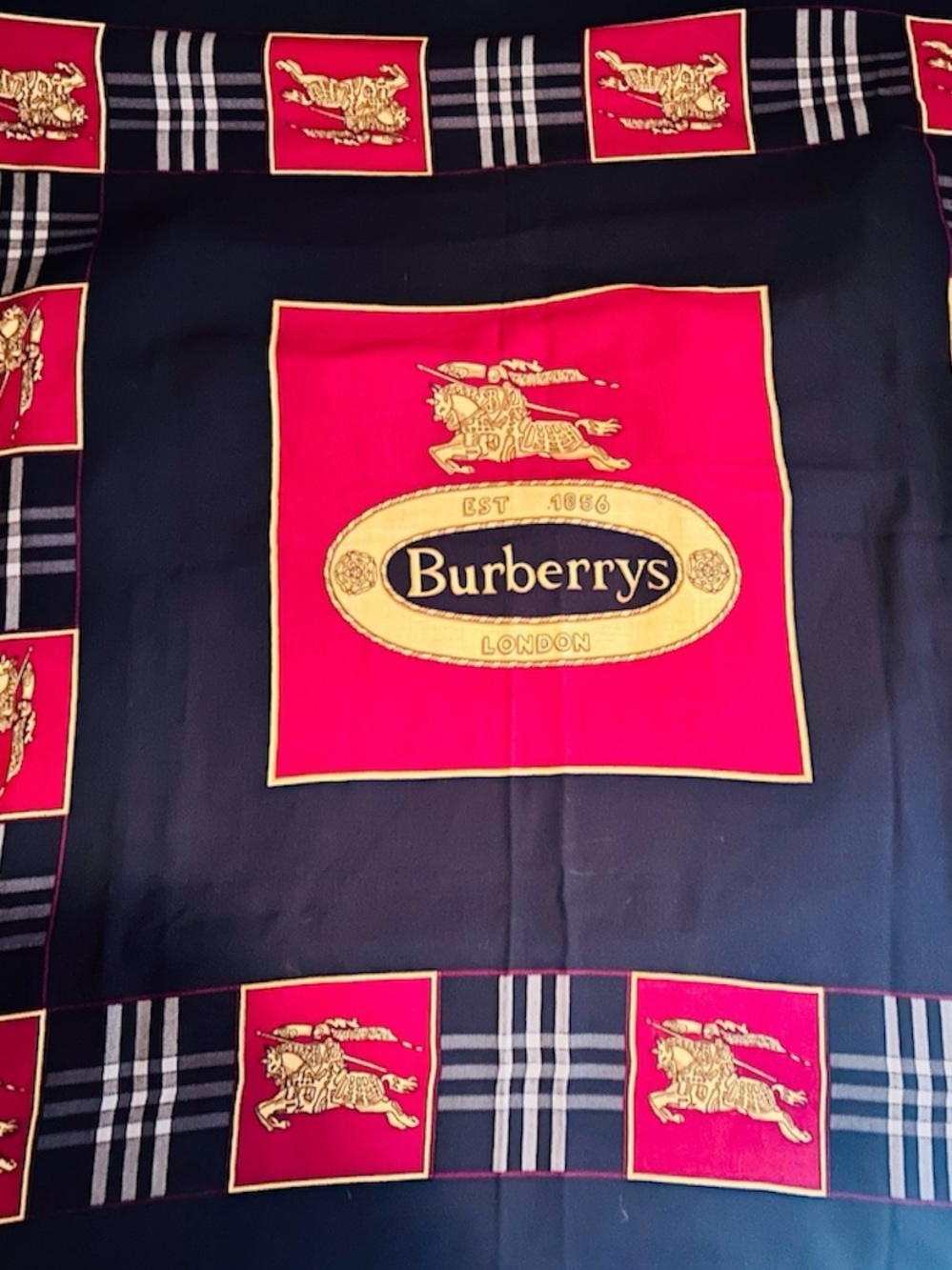 Vintage Burberry Prorsum Silk Scarf. Preowned. Measures 35 X36